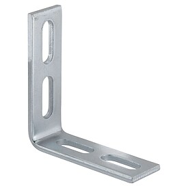 Winkel 90� verzinkt - 80 x 25 x 4 mm - mit 4 Langl�chern 8 x 25 mm - f�r Profil 27/18 und 28/30