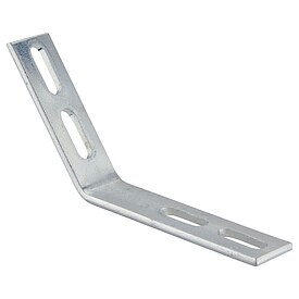 Winkel 45� verzinkt - 80 x 25 x 4 mm - mit 4 Langl�chern 8 x 25 mm - f�r Profil 27/18 und 28/30