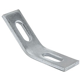 Winkel 45� verzinkt - 55 x 55 x 25 mm - mit 2 Langl�chern 10 x 25 mm - f�r Profil 27/18 und 28/30