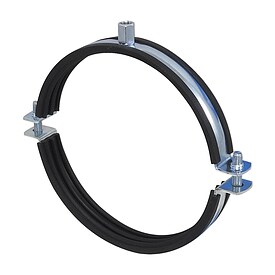 Doppel-Schraubrohrschelle f�r Rohr 137 - 142 mm mit Schallschutzeinlage