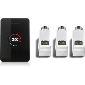 BOSCH smarter WLAN-Regler EasyControl, Set mit 3 Funk-Thermostaten, schwarz - 7736701394