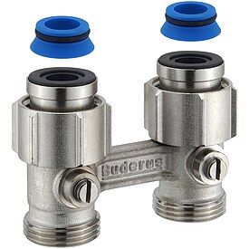 Buderus Logafix Hahnblock Durchgangsform, Zweirohrsystem, IG 3/4