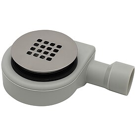 Combia Siphon f�r Duschwanne, Abdeckung Edelstahl Gitter massiv - � 90 mm x H�he 58 mm