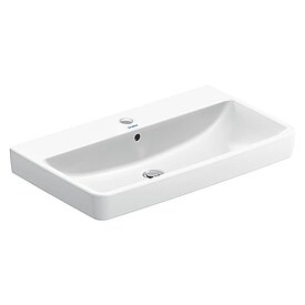 Waschtisch Duravit No. 1 800 x 175 x 460 mm, mit berlauf, 1 Hahnloch, wei - 23758000002