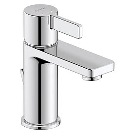 Waschtischmischer Duravit D-Neo S mit Ablaufgarnitur, Ausladung 94 mm, mit Zugstange, chrom - DE1010001010