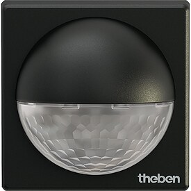 Wand Bewegungsmelder theben theLuxa R180 Schwarz Aufbau, 180� (Quer/Front) 12/5m