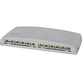 Mini-Verteiler MPD12-HS K Cat.6A , lichtgrau - 255 x 118 x 38