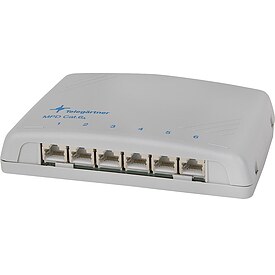 Mini-Verteiler MPD6-HS K Cat.6A , lichtgrau - 164 x 110 x 34 mm