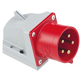 CEE-Wandger�testecker 16A, 5-polig, 400V Twist TT, IP44 - Schraubenlos