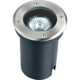 LED Einbaustrahler rund, mit GU10 Sockel, IP67, silber - 110 x 136 mm