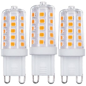 LED's light LED SMD Leuchtmittel - Korn G9, 3.5W, 2700K, Klar, Dimmbar - 3er Pack - 300 lm