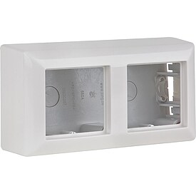 Aufputz-Kappe Jung AS582AWW 2-fach, Alpinwei - 156 x 85 x 47 mm