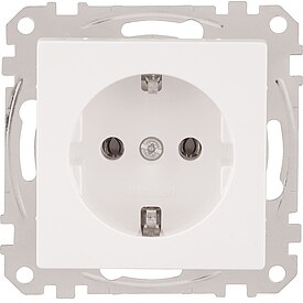 Schuko-Steckdose Merten, System M, Polarwei� gl�nzend