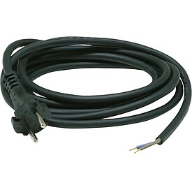 Anschlussleitung H07RN-F 2x1,0, schwarz - verschiedene Lngen