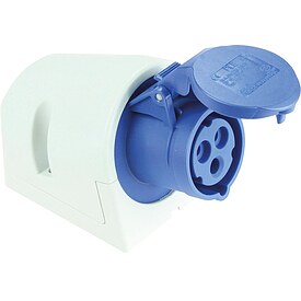CEE-Wandsteckdose IP44 230V, 16A blau/grau