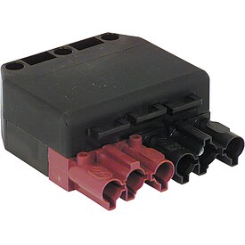 Kupplung 6-polig schwarz/braun, 250/400V, 16A System Wieland