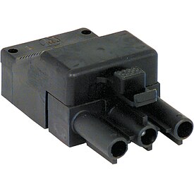 Stecker 3-polig / schwarz 250 V/16 A System Wieland