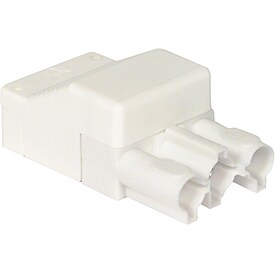 Stecker-Buchse 3-polig / wei 250 V/16 A