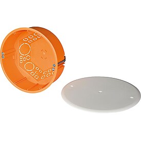 Hohlwand-Abzweigdose mit Deckel, � 120 mm - Tiefe 65 mm