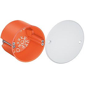 Hohlwand-Verbindungsdose 10 St�ck, mit Deckel - Tiefe 61 mm