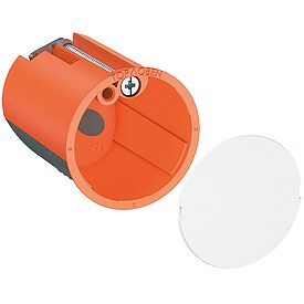 Hohlwand-Wandauslassdosen 25 St�ck, luftdicht, mit Deckel - Tiefe 45 mm