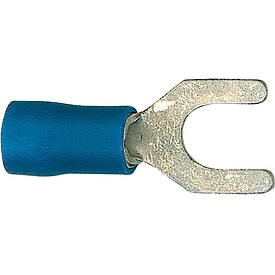 Kabelschuh in Gabelform isoliert, 2,5 mm�, Farbe blau - verschiedene Varianten
