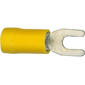 Kabelschuh in Gabelform isoliert, 4,0 mm�-6,0 mm�, Farbe gelb - verschiedene Varianten