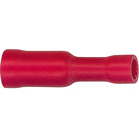Rundsteckhlse isoliert 100 Stck, Farbe rot - bis 1,5 mm, 4,0 mm