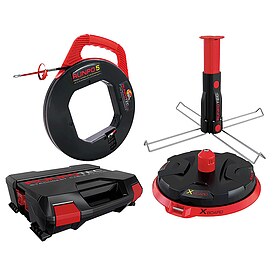 Kabelabroller Runpotec-Set XB 300 mit Multifunktionsdorn und Runpo 5 im Systemkoffer - 440 x 405 x 136 mm