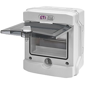ETI Aufputz-Kleinverteiler, ECH-6G, 1-reihig, Feuchtraum IP65