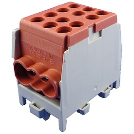 Hauptleitungs-Abzweigklemme - braun, 2x Eingang 25 mm� 4x Ausgang 16 mm�, 1-polig