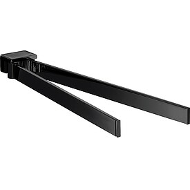Handtuchhalter emco loft, zweiarmig, schwarz, 337 mm - 055013331