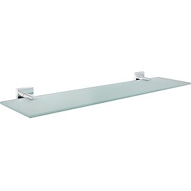 Ablagekonsole Elean, 600 mm, Glas satiniert, Messing verchromt - 93 136 26