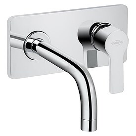 Wand-Waschtischmischer Goodlife, Ausladung 200 mm mit Wandeinbaukrper, mit Pop-Up Ablauf, chrom - 93 153 34