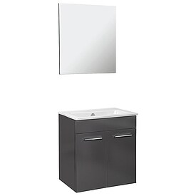 Badm�bel-Set NEO 2.0, Anthrazit hochglanz, Breite 575 mm