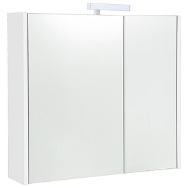 Spiegelschrank Akira mit LED-Beleuchtung, 2 T�ren, Zement, 800 x 700 x 155 mm