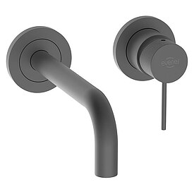 Wand-Waschtischmischer Comallo mit Wandeinbaukrper, mit Pop-Up Ablauf, Graphite - 93 224 71