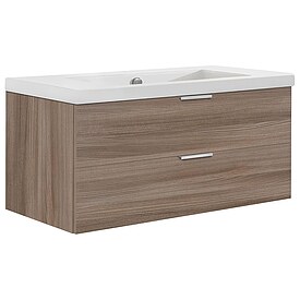 Waschtischunterschrank + Keramik-Waschtisch EPIL, Hanf Ulme, 2 Ausz�ge, 1060 x 550 x 510 mm