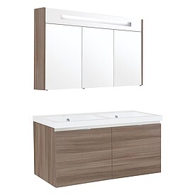 Badm�bel-Set EPIC Serie MBH, Eiche natur, 2 Ausz�ge