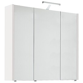 Spiegelschrank mit Beleuchtung, wei� matt, 3 T�ren, in versch. Gr��en