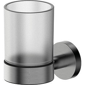 Glashalter Eldrid mit Wandhalter, Messing Gunmetal