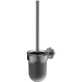 WC B�rstengarnitur Eldrid mit Wandhalter, Messing / Edelstahl Farbe Gunmetal
