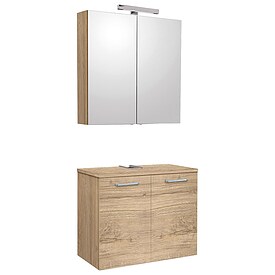 Badm�bel-Set ESTRA Serie MAA, 2 T�ren, asteiche, Breite 700 mm - 93 236 56