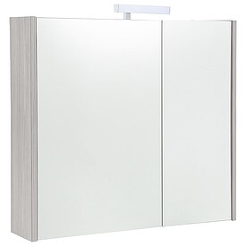 Spiegelschrank Akira mit LED-Beleuchtung, 2 T�ren, L�rche, 800 x 700 x 155 mm
