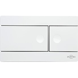 Evenes Bet�tigungsplatte Enzo wei�, 2-Mengen-Sp�lung, passend zu UP-Sp�lkasten 187 - 93 941 23