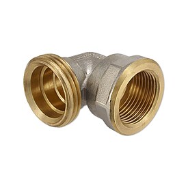 Messing Winkel fr Klemmringverschraubung 1'' Eurokonus - 3/4'' IG