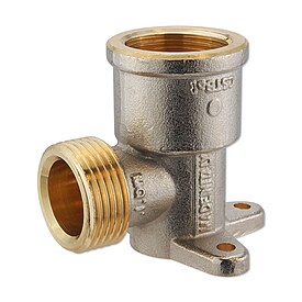 Messing Wandwinkel fr Klemmringverschraubung 3/4'' Eurokonus - 3/4'' IG