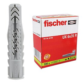 100 Stk. Fischer Universaldbel mit Rand UX 6 x 35 R - 62756