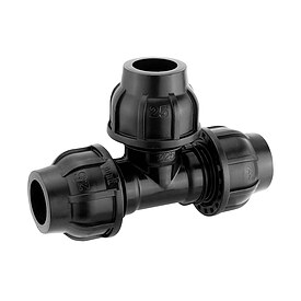 GEBO-Plast-Klemmverbinder T-Stck 25 mm x 25 mm x 25 mm - fr PE-Rohre - 131025