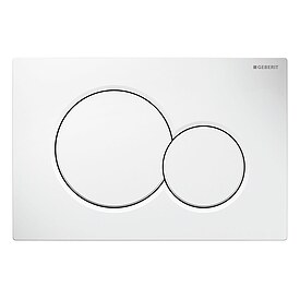 Bettigungsplatte Geberit SIGMA01 wei-alpin, 2-Mengen-Splung - 115770115